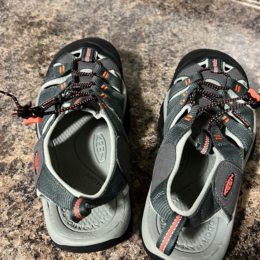 Keen grey and orange water shoes